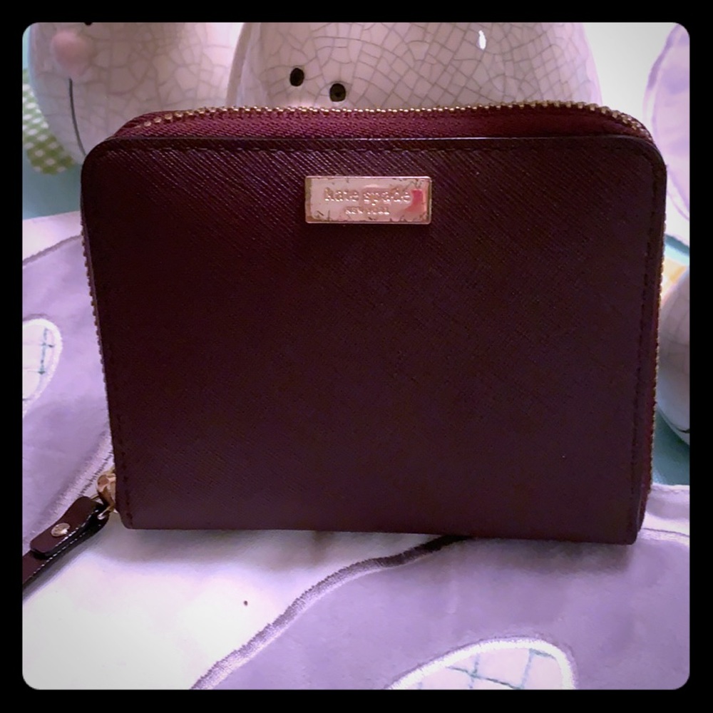 Kate Spade Burgundy Wine Saffiano Wallet